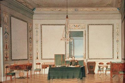 Emperor Alexander I in the Palace Office, 1820 by Tchernik Tchernik